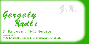 gergely madli business card